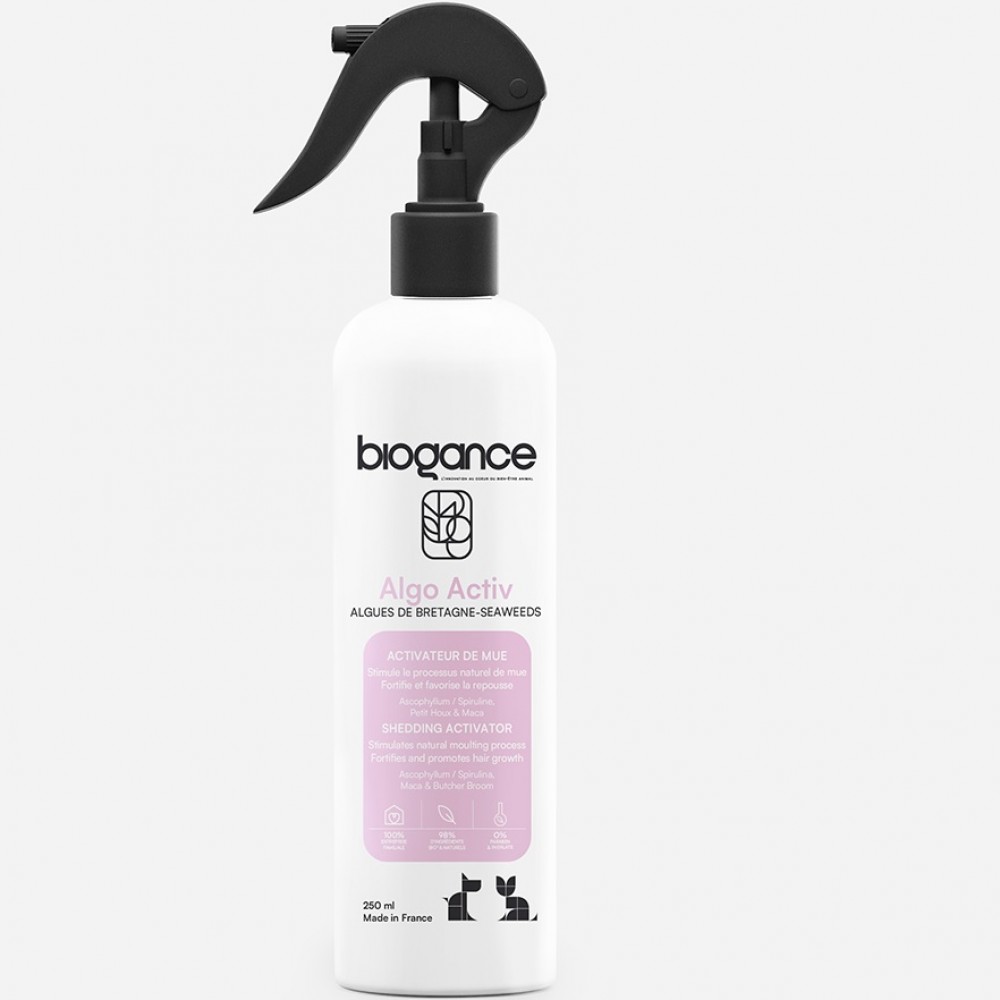 Biogance Algo Active Spray /Активиращ Спрей По Време На Линеене На Козината/-250мл Biogance Algo Active Spray /Активиращ Спрей По Време На Линеене На Козината/-250мл