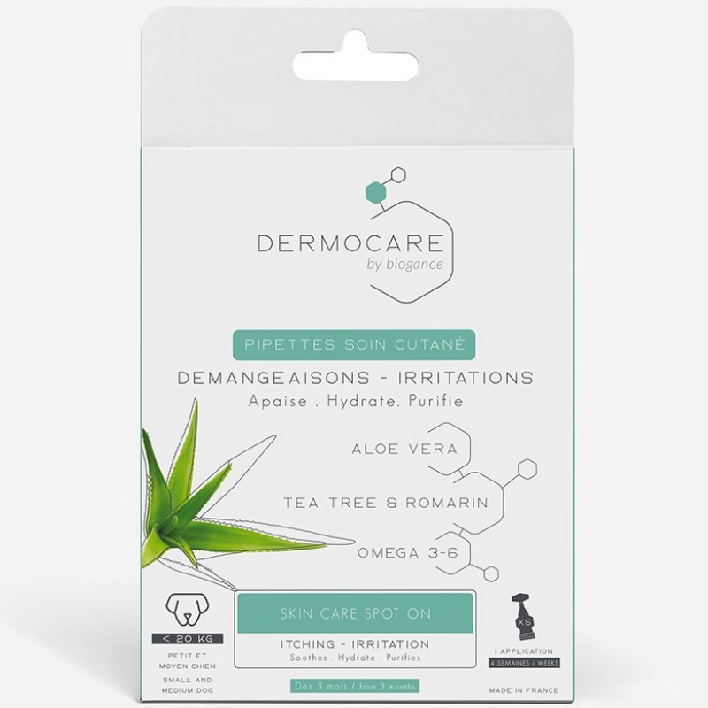 Biogance Dermocare+ Small&Medium Dog Pipettes /Успокояващи И Овлажняващи Пипети За Кучета Дребни И Средни Породи/-5бр Biogance Dermocare+ Small&Medium Dog Pipettes /Успокояващи И Овлажняващи Пипети За Кучета Дребни И Средни Породи/-5бр