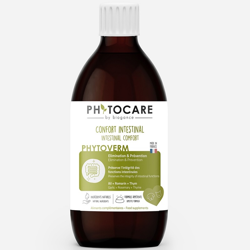 Biogance Phytocare Verm+ /Хранителна Добавка За Кучета И Котки Подобряваща Състоянието На Храносмилателната Система И Предотвратява Заболявания Причинени От Външни Агресии/-200мл