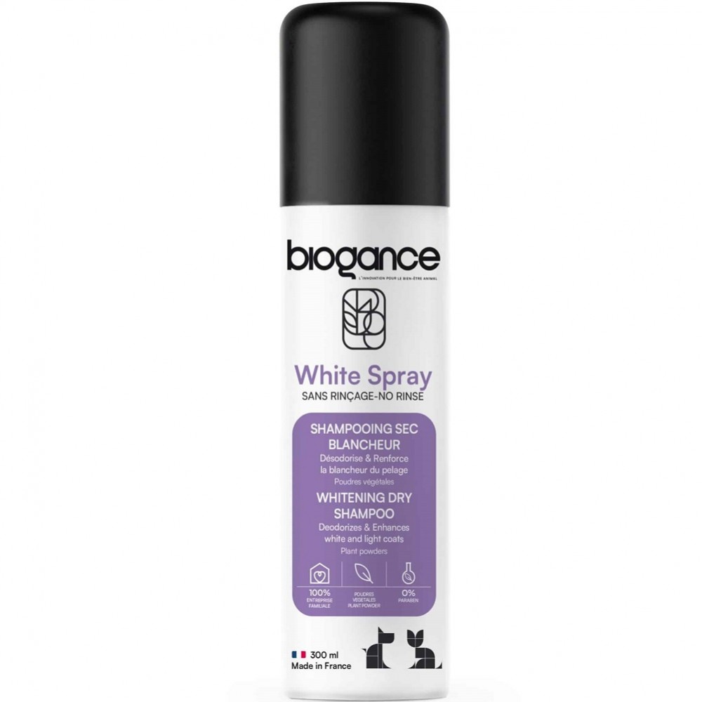 Biogance White Spray /Сух Шампоан За Кучета И Котки С Бяла Козина/-300мл Biogance White Spray /Сух Шампоан За Кучета И Котки С Бяла Козина/-300мл