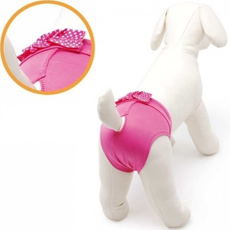Camon Microfiber Dog Pants with Bow /панталони от микрофибър за куче №4/-36см Camon Microfiber Dog Pants with Bow /панталони от микрофибър за куче №4/-36см