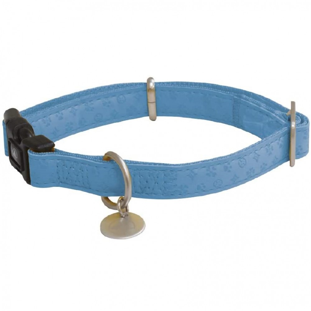 Croci Mylord Collar Light Blue Large /Двупластов Нашийник За Куче/-2,5x48-70см