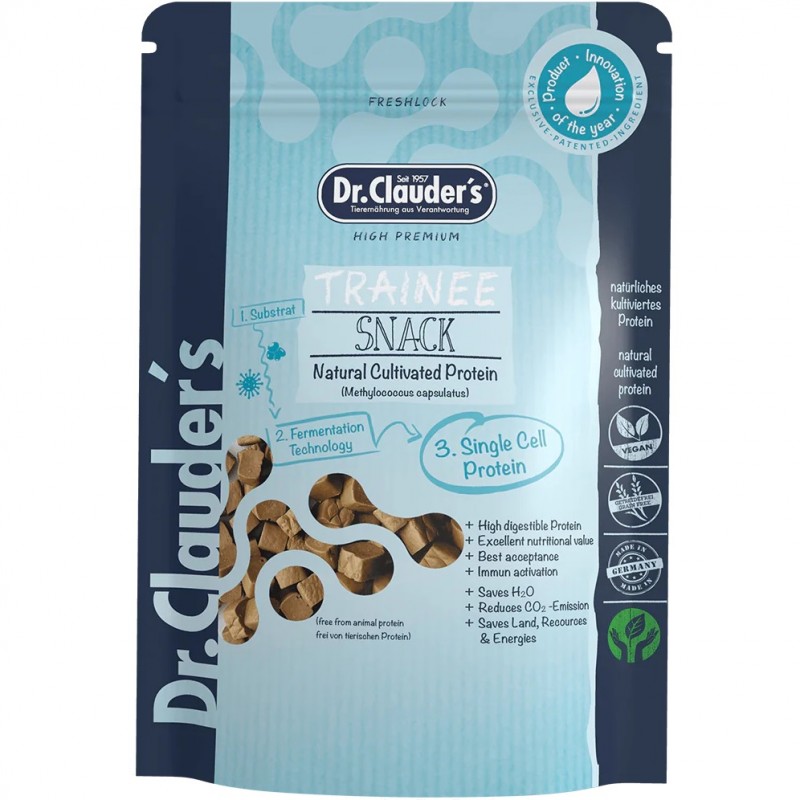 Dr.Clauder's Trainee Snack Cultivated Protein /Лакомства За Куче И Коте С Култивиран Протеин/-80гр Dr.Clauder's Trainee Snack Cultivated Protein /Лакомства За Куче И Коте С Култивиран Протеин/-80гр