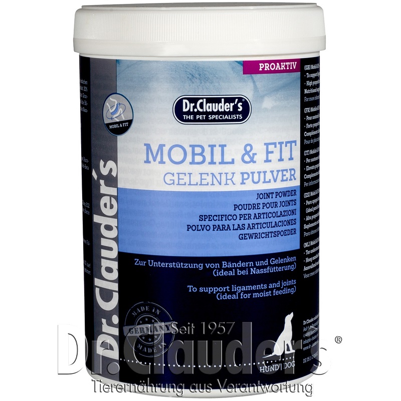 Dr.Clauder's Mobile&Fit Joint Powder /Прахообразна Хранителна Добавка За Кучета С Двигателни Проблеми/-500гр Dr.Clauder's Mobile&Fit Joint Powder /Прахообразна Хранителна Добавка За Кучета С Двигателни Проблеми/-500гр