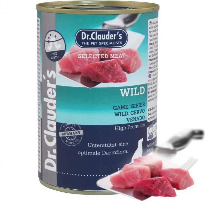Dr.Clauder's Selected Meat Wild /Пълноценна Храна За Израснали Кучета С Месо От Дивеч/-400гр Dr.Clauder's Selected Meat Wild /Пълноценна Храна За Израснали Кучета С Месо От Дивеч/-400гр