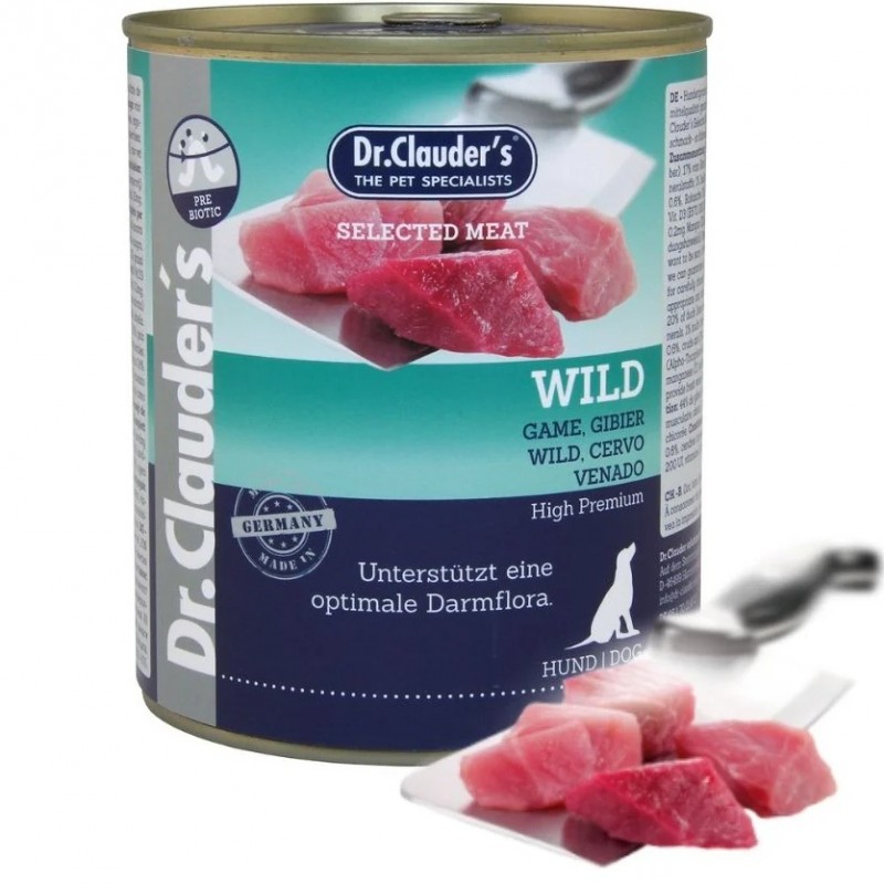 Dr.Clauder's Selected Meat Wild /Пълноценна Храна За Израснали Кучета С Месо От Дивеч/-800гр Dr.Clauder's Selected Meat Wild /Пълноценна Храна За Израснали Кучета С Месо От Дивеч/-800гр