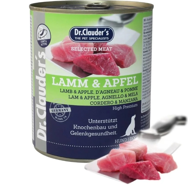 Dr.Clauder's Selected Meat Lamb&Apple /Пълноценна Храна За Израснали Кучета С Агнешко Месо И Ябълки/-800гр Dr.Clauder's Selected Meat Lamb&Apple /Пълноценна Храна За Израснали Кучета С Агнешко Месо И Ябълки/-800гр
