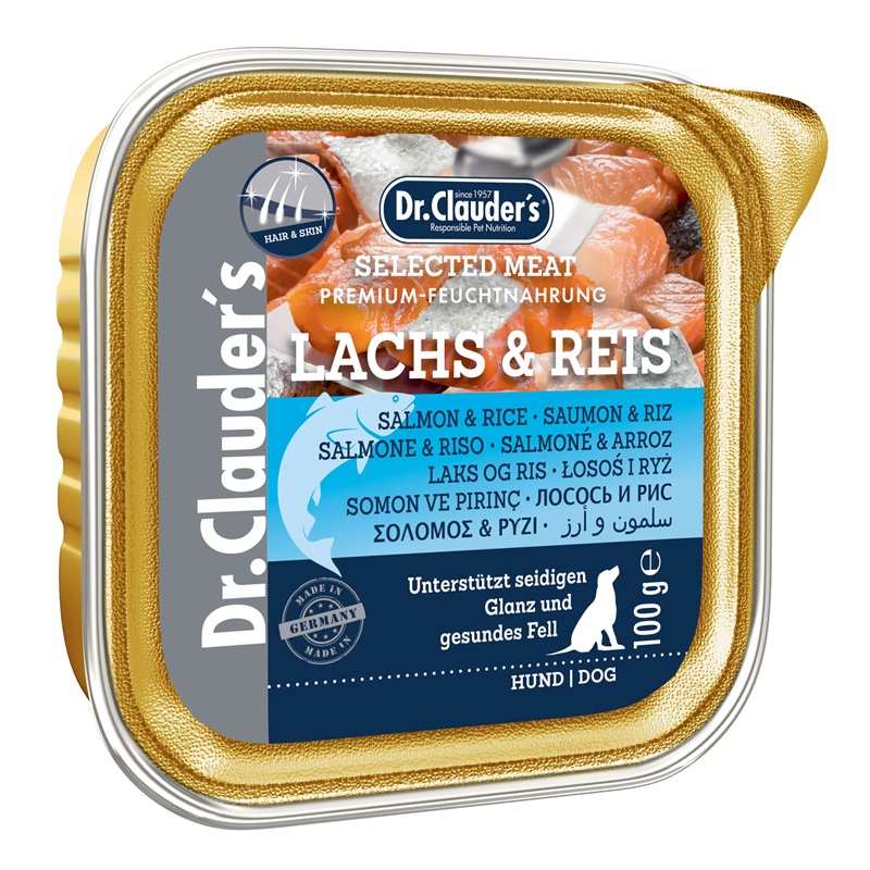 Dr.Clauder's Selected Meat Salmon&Rice /Пълноценна Храна За Израснали Кучета Със Сьомга И Ориз/-100гр