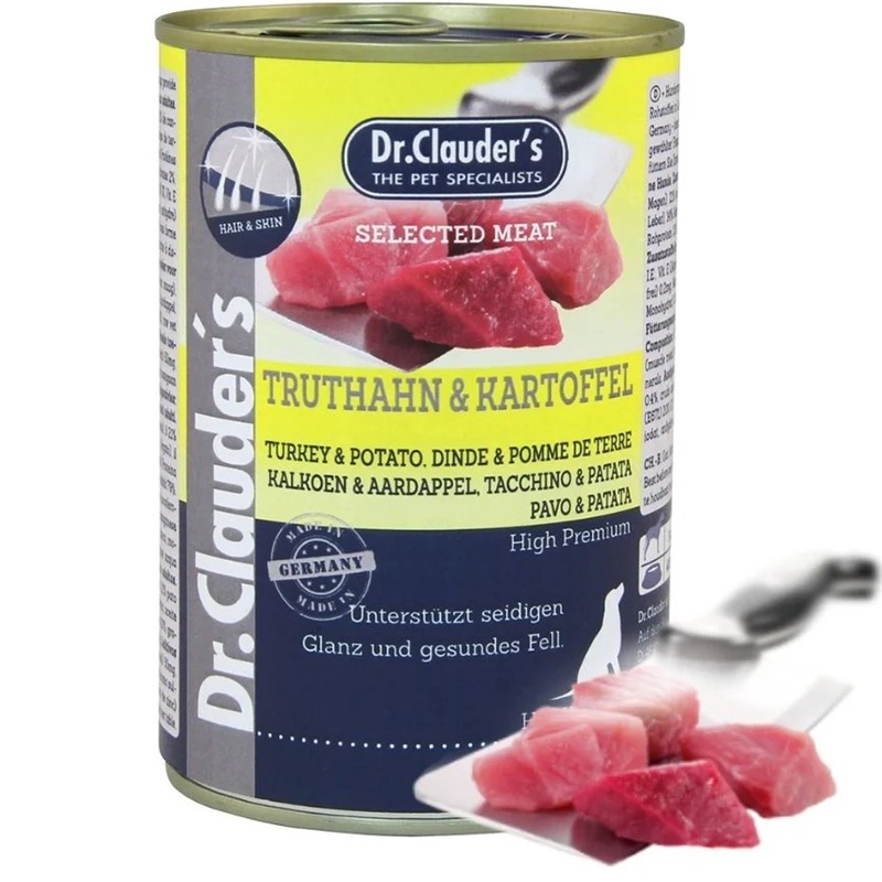 Dr.Clauder's Selected Meat Turkey&Potato /Пълноценна Храна За Израснали Кучета С Пуешко Месо И Картофи/-400гр