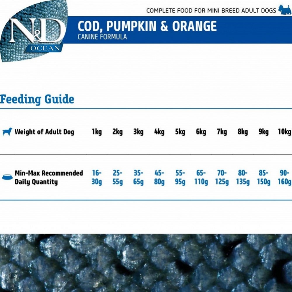 N&D Ocean Canine Adult Mini Codfish Pumpkin&Orange /Пълноценна Храна За Израснали Кучета Дребни Породи С Треска Тиква И Портокал/-7кг N&D Ocean Canine Adult Mini Codfish Pumpkin&Orange /Пълноценна Храна За Израснали Кучета Дребни Породи С Треска Тиква И Портокал/-7кг