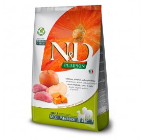 N&D Pumpkin Canine Adult Medium&Maxi Boar Pumpkin&Apple /Пълноценна Храна За Израснали Кучета Средни И Едри Породи С Месо От Глиган Тиква И Ябълка/-12кг