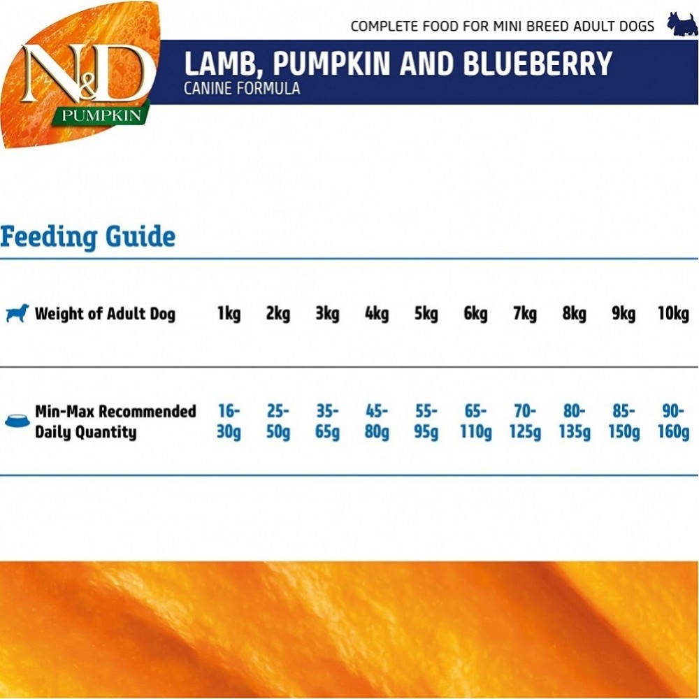 N&D Pumpkin Canine Adult Mini Lamb Pumpkin&Blueberry /Пълноценна Храна За Израснали Кучета Дребни Породи С Агнешко Месо Тиква И Боровинки/-800гр N&D Pumpkin Canine Adult Mini Lamb Pumpkin&Blueberry /Пълноценна Храна За Израснали Кучета Дребни Породи С Агнешко Месо Тиква И Боровинки/-800гр