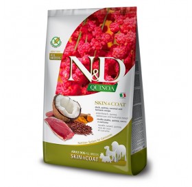 N&D Quinoa Canine Adult All Breeds Skin&Coat Duck /Пълноценна Храна За Израснали Кучета За Красива Козина И Здрава Кожа С Патешко Месо И Киноа/-7кг