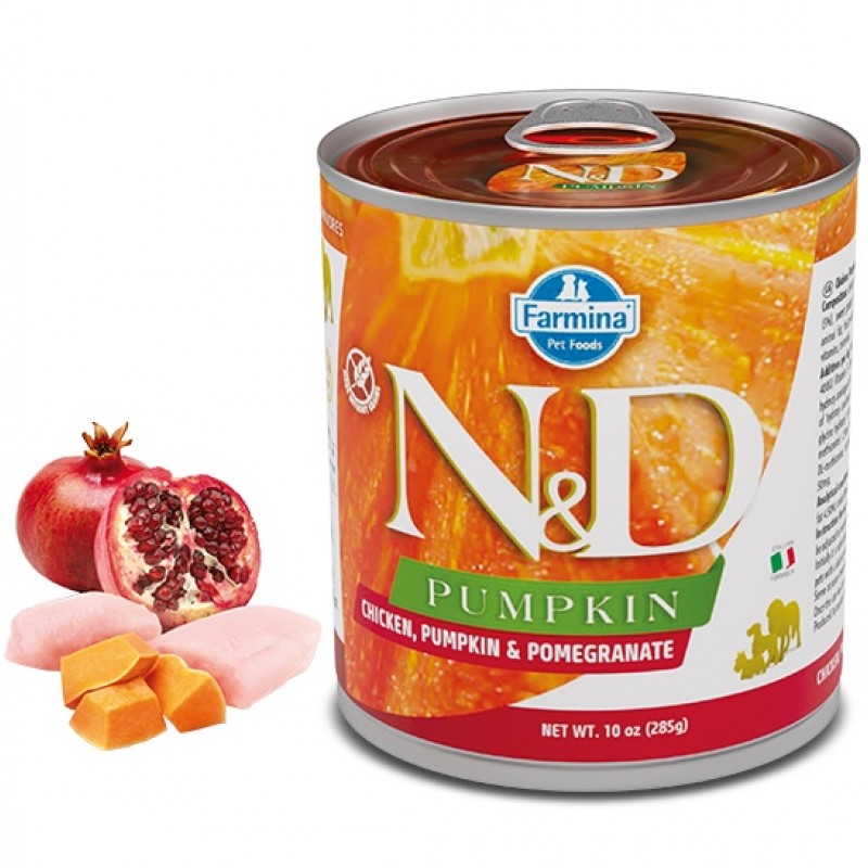 N&D Pumpkin Canine Adult Chicken Pumpkin&Pomegranate Wet Food /Пълноценна Храна За Израснали Кучета С Пилешко Месо Тиква И Нар/-285гр N&D Pumpkin Canine Adult Chicken Pumpkin&Pomegranate Wet Food /Пълноценна Храна За Израснали Кучета С Пилешко Месо Тиква И Нар/-285гр
