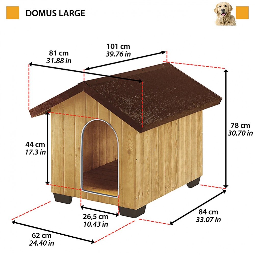 Ferplast Domus Large /Дървена Къща За Куче/-101x81x78см Ferplast Domus Large /Дървена Къща За Куче/-101x81x78см