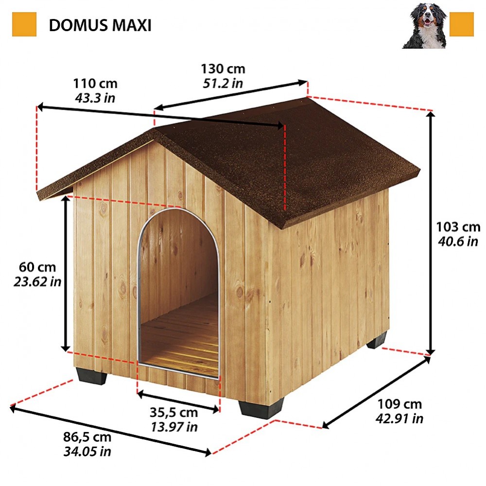 Ferplast Domus Maxi /Дървена Къща За Куче/-130x110x103см Ferplast Domus Maxi /Дървена Къща За Куче/-130x110x103см
