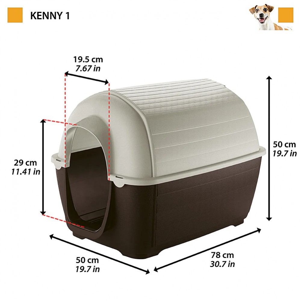 Ferplast Kenny 01 /Пластмасова Къща За Куче/-78x50x50см Ferplast Kenny 01 /Пластмасова Къща За Куче/-78x50x50см