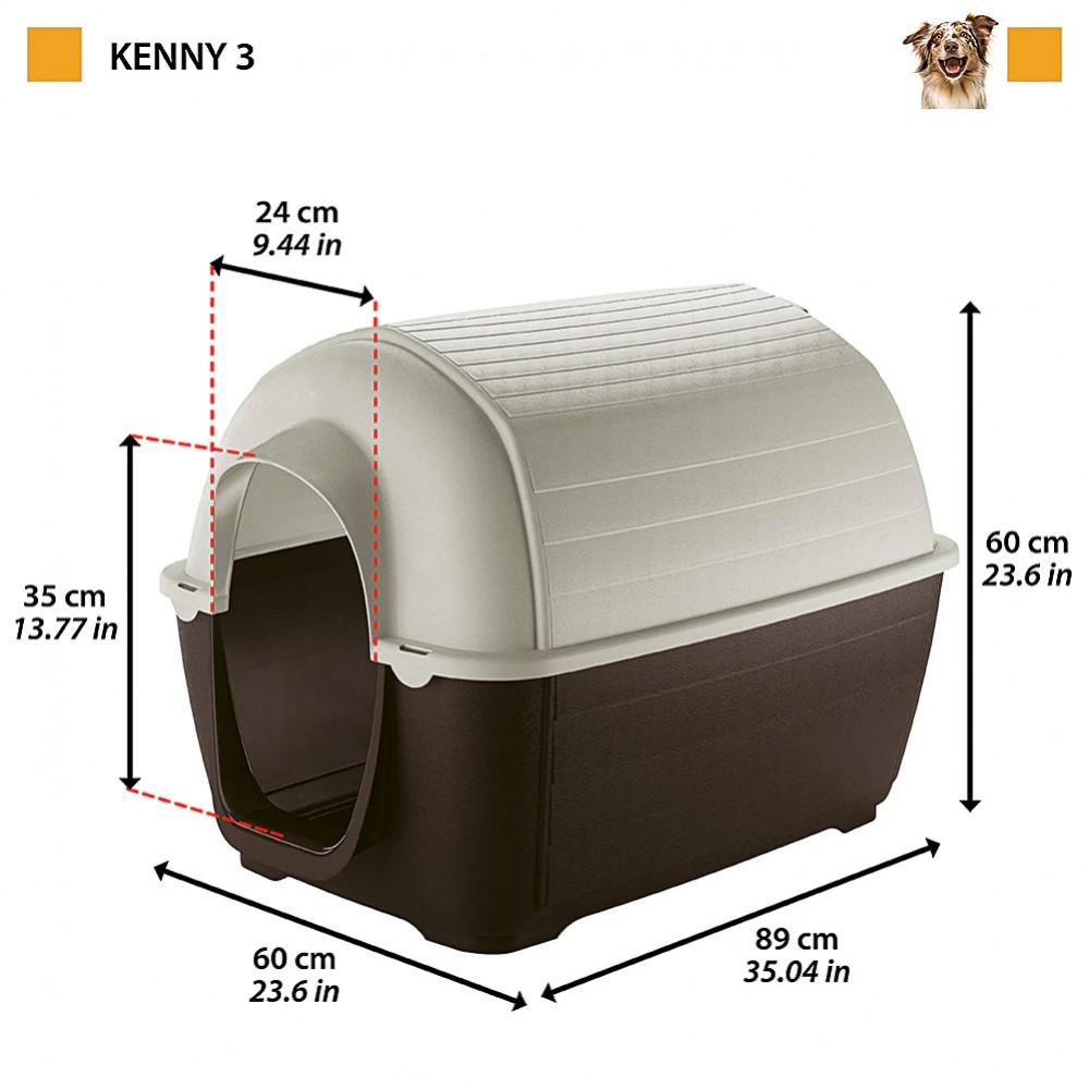 Ferplast Kenny 03 /Пластмасова Къща За Куче/-89x60x60см Ferplast Kenny 03 /Пластмасова Къща За Куче/-89x60x60см