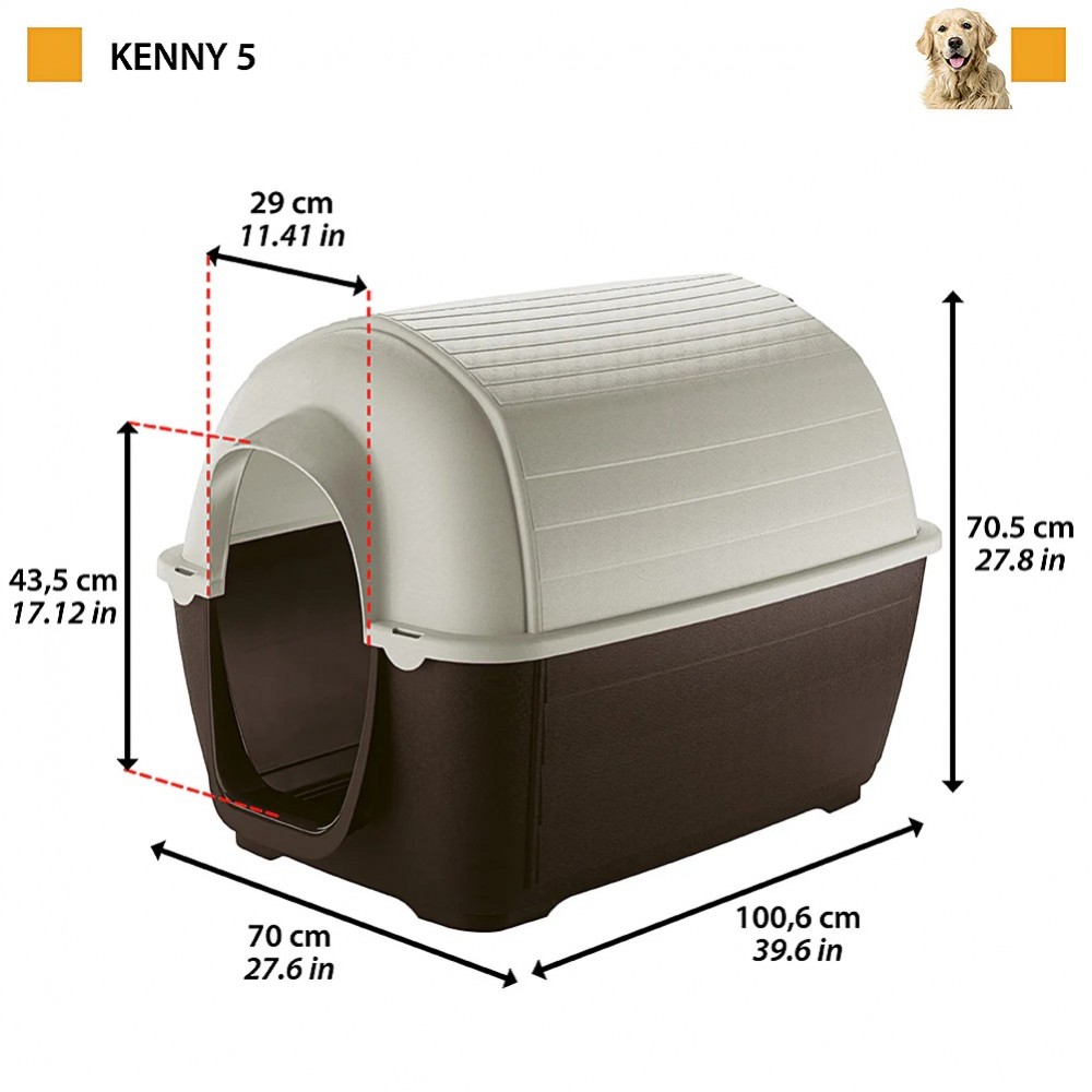Ferplast Kenny 05 /Пластмасова Къща За Куче/-100x70x70,5см Ferplast Kenny 05 /Пластмасова Къща За Куче/-100x70x70,5см