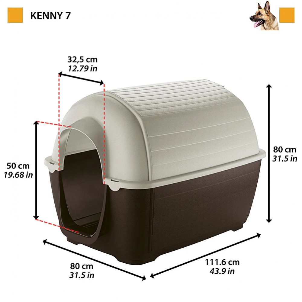 Ferplast Kenny 07 /Пластмасова Къща За Куче/-111,6x80х80см Ferplast Kenny 07 /Пластмасова Къща За Куче/-111,6x80х80см