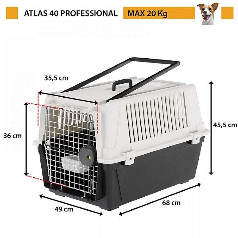 Ferplast Atlas 40 Professional /Оборудвана Пластмасова Транспортна Чанта/-49x68x45,5см
