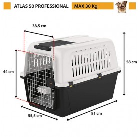 Ferplast Atlas 50 Professional /Оборудвана Пластмасова Транспортна Чанта/-55,5x81x58см