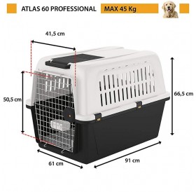 Ferplast Atlas 60 Professional /Оборудвана Пластмасова Транспортна Чанта/-61x91x66,5см