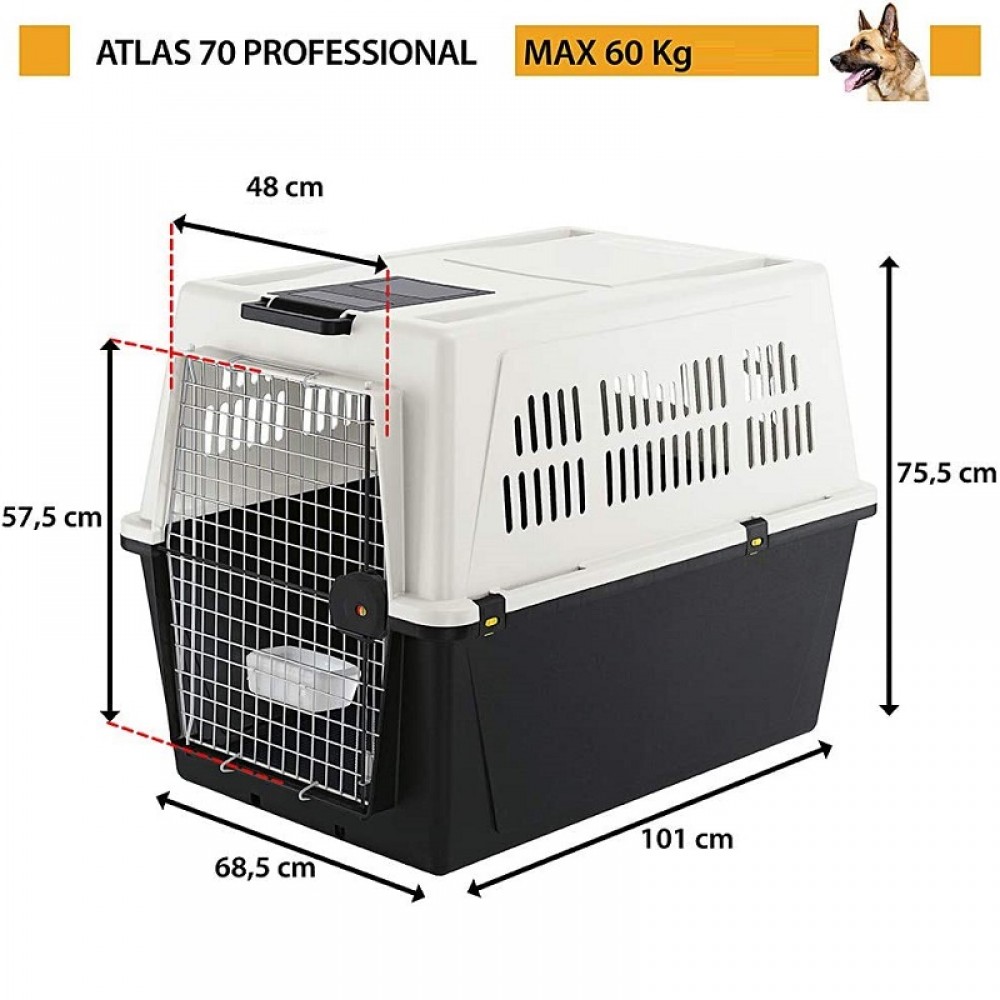 Ferplast Atlas 70 Professional /Оборудвана Пластмасова Транспортна Чанта/-68,5x101x75,5см