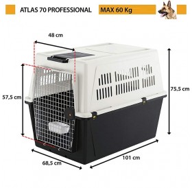 Ferplast Atlas 70 Professional /Оборудвана Пластмасова Транспортна Чанта/-68,5x101x75,5см