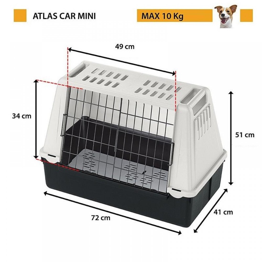 Ferplast Atlas Car Mini /Транспортна Клетка За Комби Или Джип/-72x41x51см