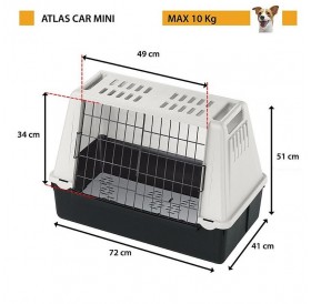 Ferplast Atlas Car Mini /Транспортна Клетка За Комби Или Джип/-72x41x51см