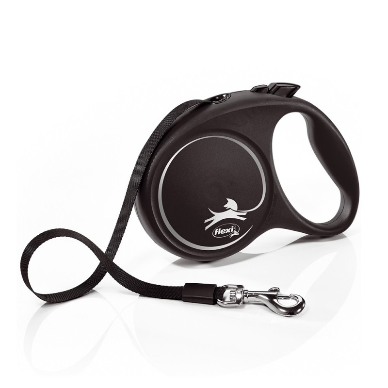Flexi Black Design M Tape Black /Автоматичен Повод За Кучета До 25кг Лента/-5м Flexi Black Design M Tape Black /Автоматичен Повод За Кучета До 25кг Лента/-5м