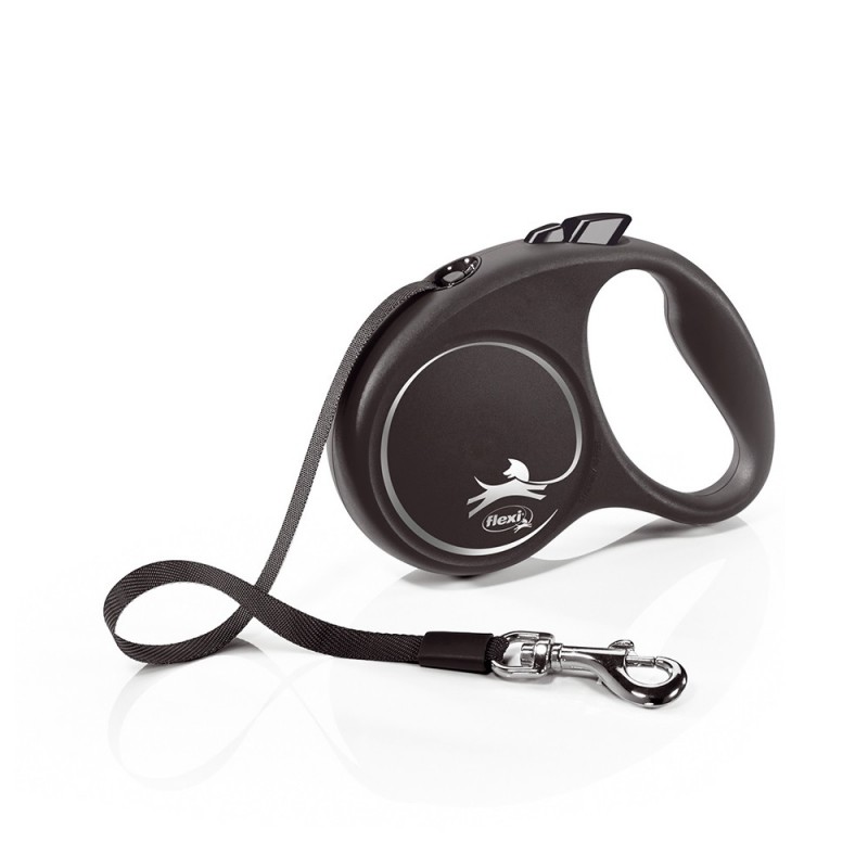 Flexi Black Design S Tape Black /Автоматичен Повод За Кучета До 15кг Лента/-5м Flexi Black Design S Tape Black /Автоматичен Повод За Кучета До 15кг Лента/-5м