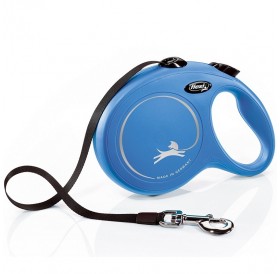 Flexi Classic Large Long Tape Blue /Автоматичен Повод За Кучета До 50кг Лента/-8м