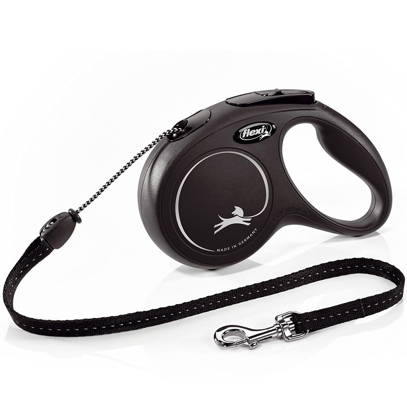 Flexi Classic Medium Cord Black /Автоматичен Повод За Кучета До 20кг Въже/-5м Flexi Classic Medium Cord Black /Автоматичен Повод За Кучета До 20кг Въже/-5м