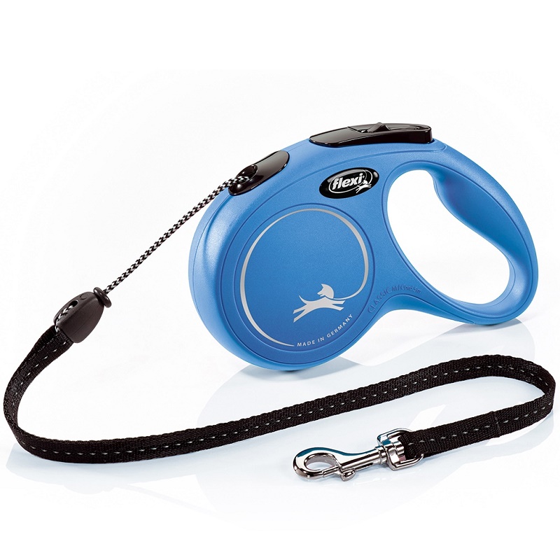 Flexi Classic Medium Cord Blue /Автоматичен Повод За Кучета До 20кг Въже/-5м
