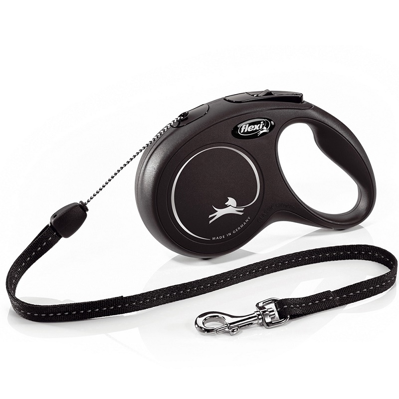 Flexi New Classic Small Long Cord Black /Автоматичен Повод За Кучета До 12кг Въже/-8м Flexi New Classic Small Long Cord Black /Автоматичен Повод За Кучета До 12кг Въже/-8м