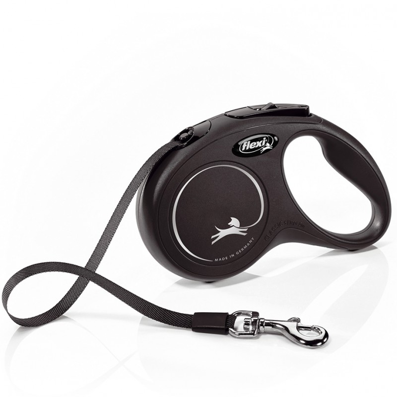 Flexi Classic Small Tape Black /Автоматичен Повод За Кучета До 15кг Лента/-5м Flexi Classic Small Tape Black /Автоматичен Повод За Кучета До 15кг Лента/-5м