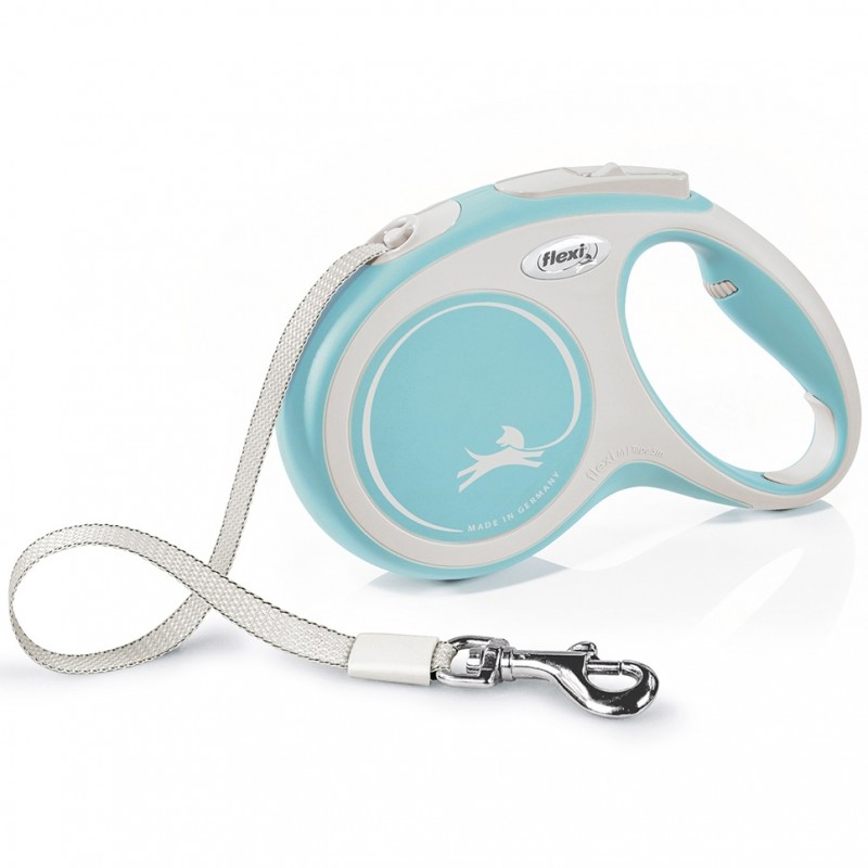 Flexi New Comfort Medium Tape Light Blue /Автоматичен Повод За Кучета До 25кг Лента/-5м