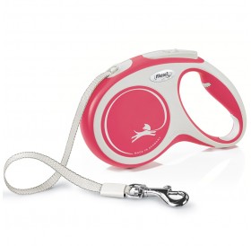 Flexi New Comfort Medium Tape Red /Автоматичен Повод За Кучета До 25кг Лента/-5м