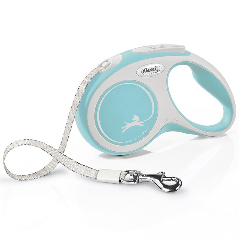 Flexi New Comfort Small Tape Light Blue /Автоматичен Повод За Кучета До 15кг Лента/-5м Flexi New Comfort Small Tape Light Blue /Автоматичен Повод За Кучета До 15кг Лента/-5м