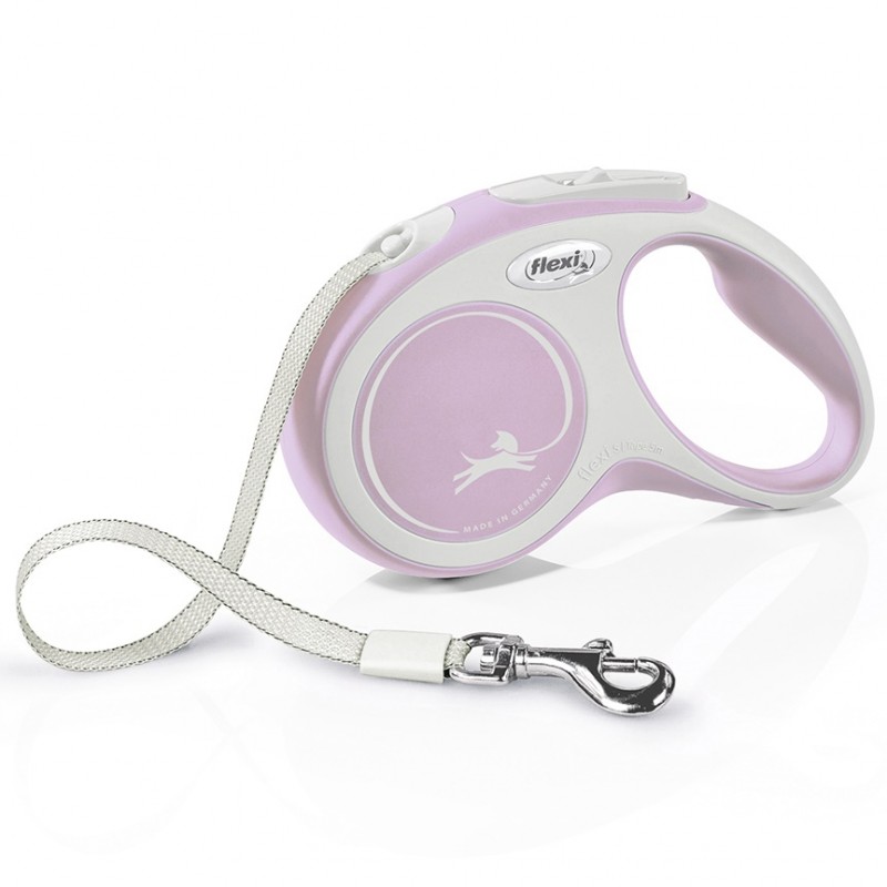 Flexi New Comfort Small Tape Rose /Автоматичен Повод За Кучета До 15кг Лента/-5м Flexi New Comfort Small Tape Rose /Автоматичен Повод За Кучета До 15кг Лента/-5м