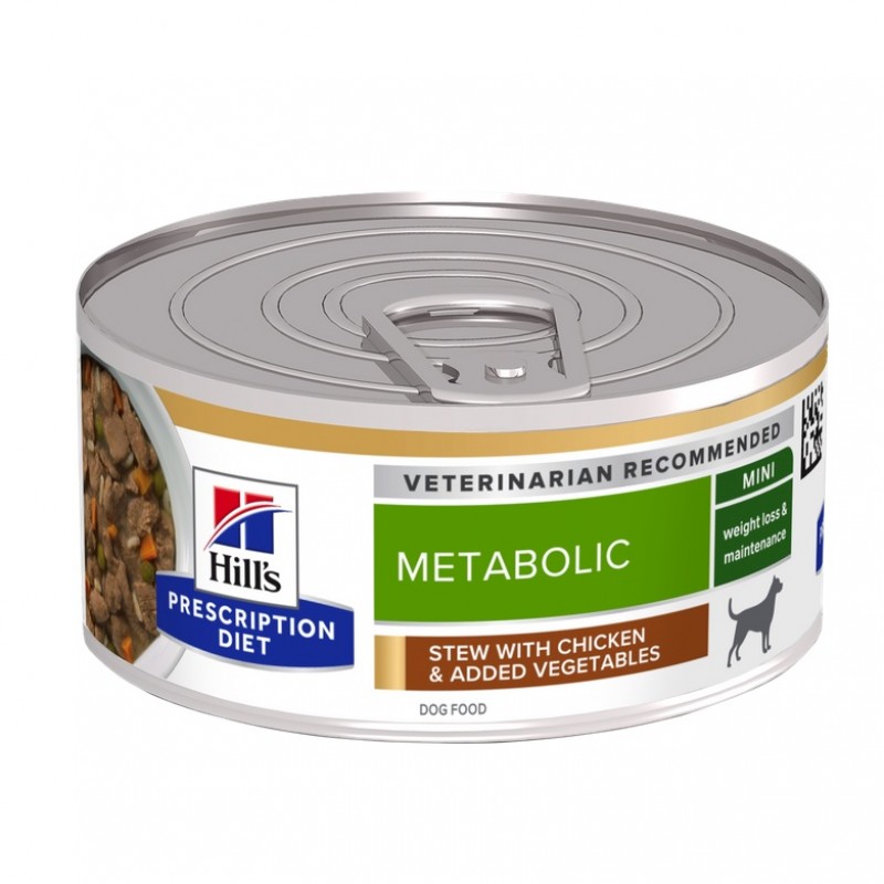Hill's Prescription Diet Canine Metabolic Mini Chicken&Vegetable Stew /Диета За Израснали Кучета Дребни Породи С Наднормено Тегло (Задушено Пилешко И Зеленчуци)/-156гр