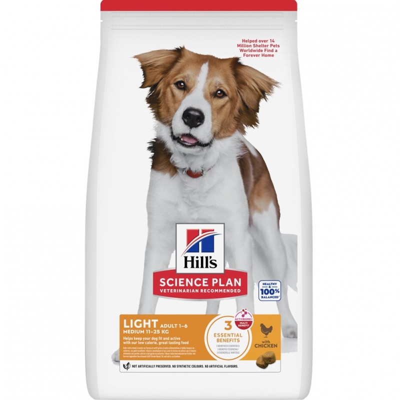 Hill's Science Plan Canine Adult Medium Light With Chicken /Пълноценна Храна За Израснали Кучета Средни Породи С Намалени Енергийни Нужди/-14кг Hill's Science Plan Canine Adult Medium Light With Chicken /Пълноценна Храна За Израснали Кучета Средни Породи С Намалени Енергийни Нужди/-14кг