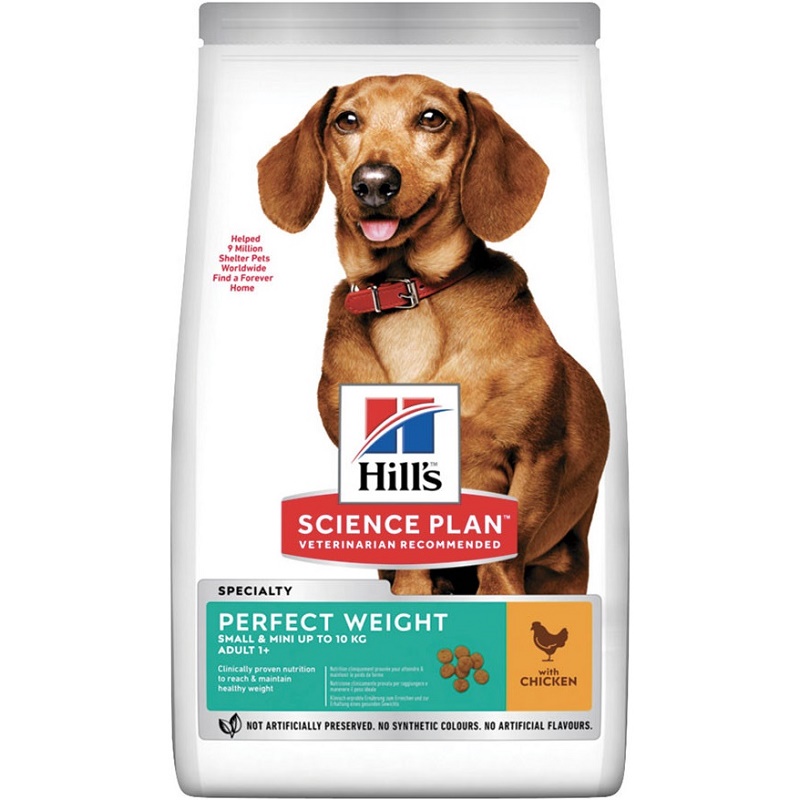 Hill's Science Plan Canine Adult Perfect Weight Small&Mini With Chicken /Пълноценна Храна За Израснали Кучета Миниатюрни И Дребни Породи С Наднормено Тегло Или С Тенденция За Натрупване На Тегло/-6кг Hill's Science Plan Canine Adult Perfect Weight Small&Mini With Chicken /Пълноценна Храна За Израснали Кучета Миниатюрни И Дребни Породи С Наднормено Тегло Или С Тенденция За Натрупване На Тегло/-6кг