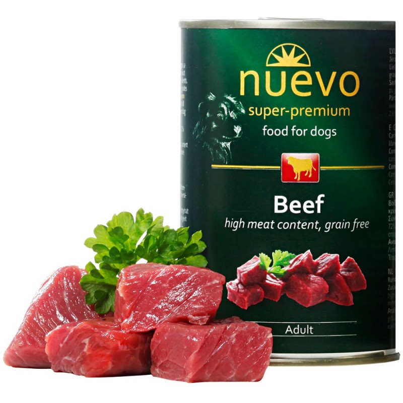 Nuevo Dog Adult Beef /Храна За Израснали Кучета С Говеждо Месо/-400гр Nuevo Dog Adult Beef /Храна За Израснали Кучета С Говеждо Месо/-400гр