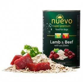 Nuevo Dog Senior Lamb&Beef With Oat Flakes /Храна За Възрастни Кучета С Агнешко И Говеждо Месо И Овесени Ядки/-400гр