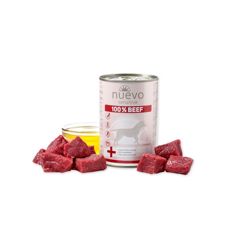 Nuevo Sensitive 100% Beef /Храна За Кучета С Чувствителен Стомах С Говеждо Месо/-400гр