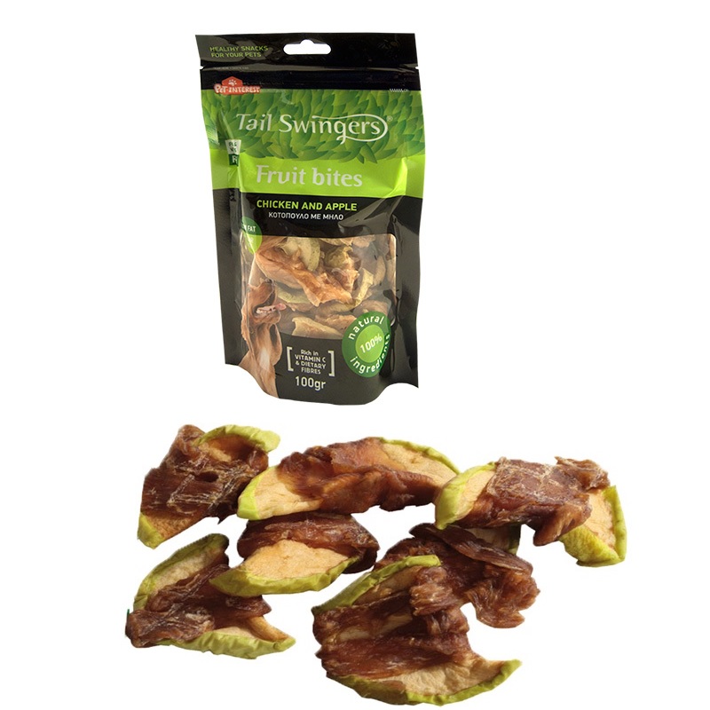 Pet Interest Apple Bites with Chicken /лакомство за куче парченце ябълка увита в пилешко филе/-100гр Pet Interest Apple Bites with Chicken /лакомство за куче парченце ябълка увита в пилешко филе/-100гр