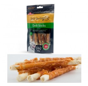 Pet Interest Deli Chewsticks with Chicken /лакомство за куче пръчици от волска кожа увити в пилешко филе/-100гр Pet Interest Deli Chewsticks with Chicken /лакомство за куче пръчици от волска кожа увити в пилешко филе/-100гр